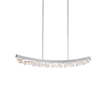 ZEEV Lighting PL11615-LED-48-PN - Arcus LED 48&#34; Sleek Curved Crystal Linear in Polished Nickel