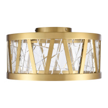 ZEEV Lighting SF11516-LED-AGB - Lucus 15&#34; LED Crystal Drum Semi-Flush in Aged Brass