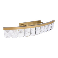 ZEEV Lighting VL11819-LED-45-AGB - Odraz 45&#34; Infused Clear Crystal Curved LED Vanity In Aged Brass
