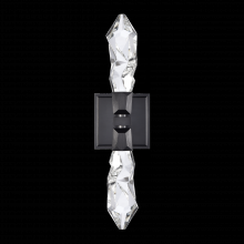ZEEV Lighting WS11412-LED-2-SBB - LED 3CCT 2-Light Crafted Crystal Satin Brushed Black Duo Wall Sconce