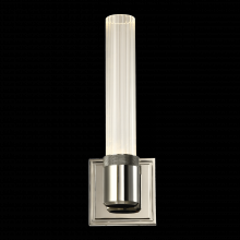 ZEEV Lighting WS11711-LED-1-PN-G3 - LED 3CCT Vertical Wall Sconce, 12" Fluted Glass and Polished Nickel Finish