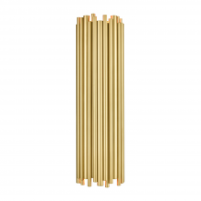 ZEEV Lighting WS70049-2-AGB - 2-Light 8&#34; Modern Semi-Cylindrical Organ Pipe Aged Brass Vertical Wall Sconce