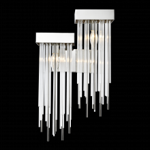 ZEEV Lighting WS70058-2-RHF-PN - 2-Light Cityscape Polished Nickel Right Hand Facing Crystal Wall Sconce
