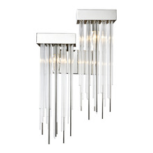 ZEEV Lighting WS70058-2-RHF-PN - 2-Light Cityscape Polished Nickel Right Hand Facing Crystal Wall Sconce