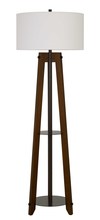 CAL Lighting BO-2833FL - 150W 3 Way Bilzen Ash Wood Tripod Floor Lamp