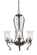 CAL Lighting FX-3548/3 - 25&#34; Inch Tall Metal Chandelier in Eternity Finish