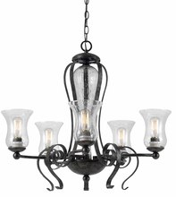 CAL Lighting FX-3548/5 - 25&#34; Inch Tall Metal Chandelier in Eternity Finish