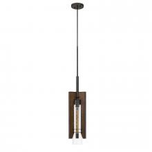 CAL Lighting FX-3690-1 - 38&#34; Height Wood and Metal Pendant in Wood Color Finish