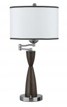CAL Lighting LA-60006TB-1R - 30&#34; Tall Metal Table Lamp in Brushed Steel/Espresso Finish