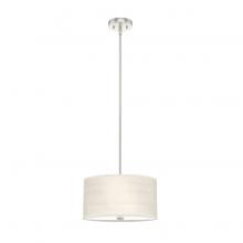 Hunter 19380 - Hunter Solhaven Bleached Alder and Brushed Nickel with Painted Cased White Glass 3 Light Pendant Cei