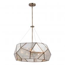 Vaxcel International P0318 - Euclid 24 in.W 5 Light Pendant Aged Brass