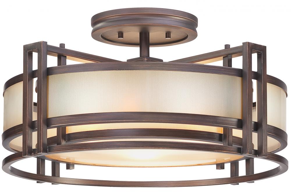 UNDERSCORE - 3 LIGHT SEMI FLUSH