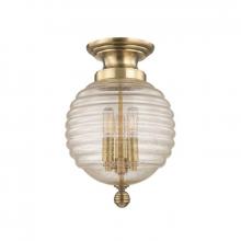 Hudson Valley 3200-AGB - 3 LIGHT FLUSH MOUNT