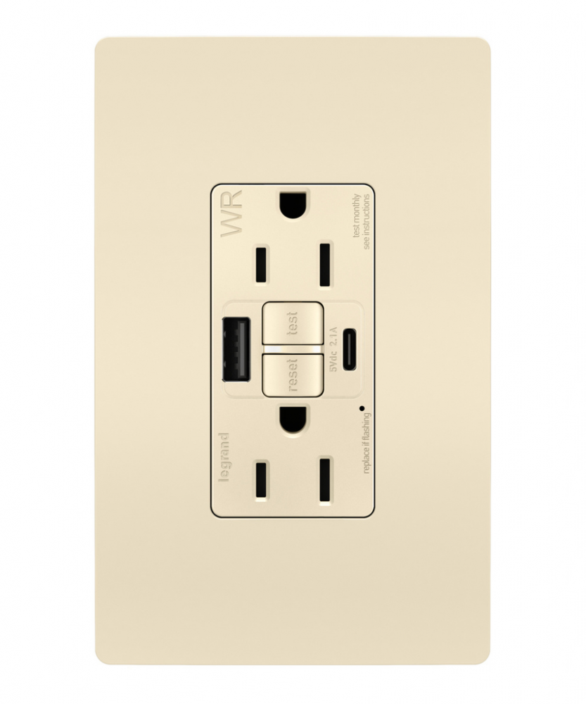radiant® Tamper-Resistant Weather-Resistant 15A Duplex Self-Test GFCI Receptacles