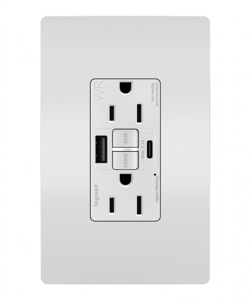 radiant® Tamper-Resistant Weather-Resistant 15A Duplex Self-Test GFCI Receptacles