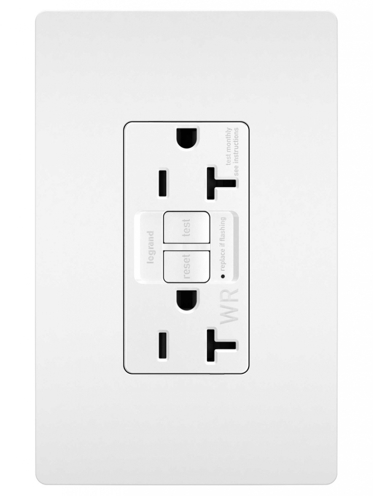 radiant® Tamper-Resistant Weather-Resistant 20A Duplex Self-Test GFCI Receptacles with SafeLock®
