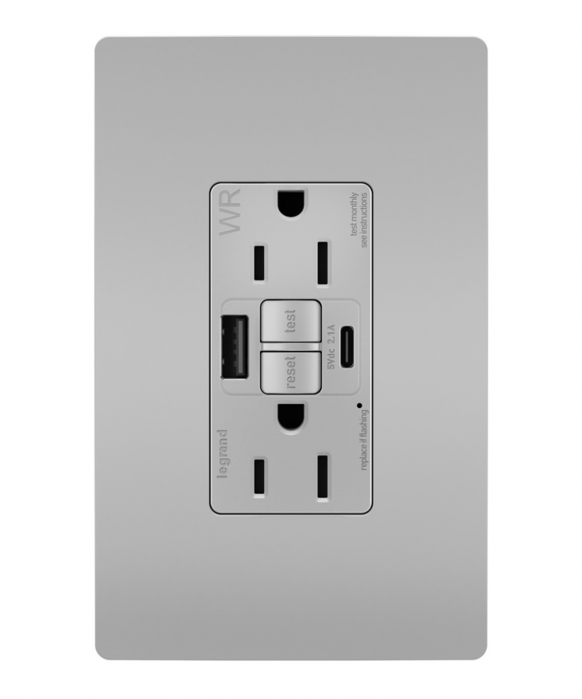 radiant® Tamper-Resistant Weather-Resistant 15A Duplex Self-Test GFCI Receptacles