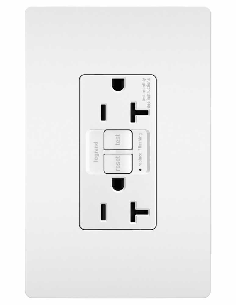 radiant® Tamper-Resistant Sensitive Appliance Duplex 20A Duplex Self-Test GFCI Receptacles