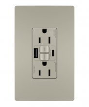 Legrand Radiant 1597TRUSBACNIC4 - radiant® Tamper-Resistant 15A Duplex Self-Test GFCI Receptacles with SafeLock® Protection
