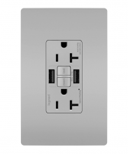 Legrand Radiant 2097TRUSBAAGRY - radiant® Tamper-Resistant 20A Duplex Self-Test GFCI Receptacles with SafeLock® Protection