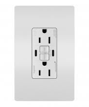 Legrand Radiant 1597TRWRUSBCCW - radiant® Tamper-Resistant 15A Duplex Self-Test GFCI Receptacles with SafeLock® Protection