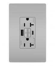 Legrand Radiant 2097TRUSBACGRY - radiant® Tamper-Resistant 20A Duplex Self-Test GFCI Receptacles with SafeLock® Protection