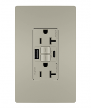 Legrand Radiant 2097TRUSBACNIC4 - radiant® Tamper-Resistant 20A Duplex Self-Test GFCI Receptacles with SafeLock® Protection