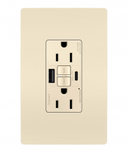 Legrand Radiant 1597TRUSBACLA - radiant® Tamper-Resistant 15A Duplex Self-Test GFCI Receptacles with SafeLock® Protection