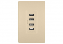 Legrand Radiant TM8USB4ICC6 - radiant? Quad USB Charger, Ivory