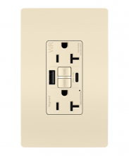 Legrand Radiant 2097TRWRUSBACLA - radiant® Tamper-Resistant Weather-Resistant Duplex Self-Test GFCI with USB Type A/C Outlet