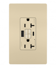 Legrand Radiant 2097TRUSBACI - radiant® Tamper-Resistant 20A Duplex Self-Test GFCI Receptacles with SafeLock® Protection