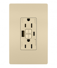 Legrand Radiant 1597TRWRUSBACI - radiant® Tamper-Resistant Weather-Resistant 15A Duplex Self-Test GFCI Receptacles