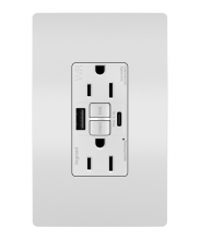 Legrand Radiant 1597TRWRUSBACW - radiant® Tamper-Resistant Weather-Resistant 15A Duplex Self-Test GFCI Receptacles