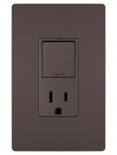 Legrand Radiant RCD38TRDBCC6 - radiant? Single Pole/3-Way Switch with 15A Tamper-Resistant Outlet, Dark Bronze