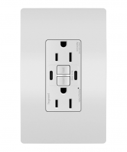 Legrand Radiant 1597TRUSBCCW - radiant® Tamper-Resistant 15A Duplex Self-Test GFCI Receptacles with SafeLock® Protection