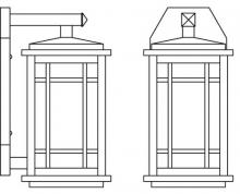 Arroyo Craftsman AVB-6GW-BK - 6&#34; avenue wall bracket