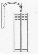 Arroyo Craftsman GB-18LGW-VP - 18" glasgow long body wall mount