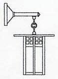 Arroyo Craftsman GB-9SAGW-RC - 9" glasgow wall mount with straight arm