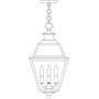 Arroyo Craftsman INH-10GRCLR-AB - 10&#34; inverness pendant with glass roof