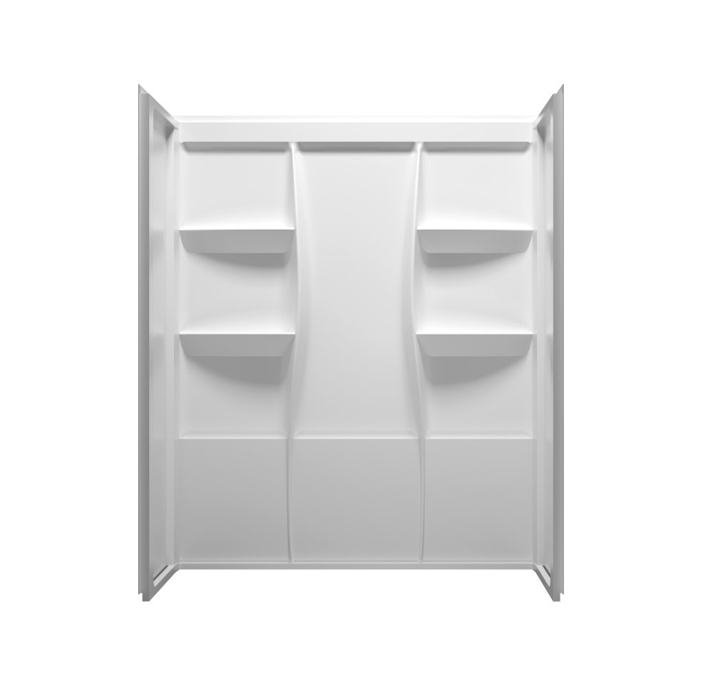 Sterling 60 inch Alcove Shower Wall Surround in Glossy White