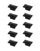 Elegant KB2026-MB-10PK - Perry 2&#34; Matte Black Rectangle Knob Multipack (Set of 10)