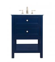 Elegant VF27024BL - 24 inch Single bathroom vanity in Blue