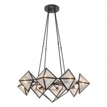 Alora Lighting CH332830UBCR - Cairo 30-in Ribbed Glass/Urban Bronze 8 Lights Chandeliers