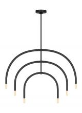 Visual Comfort & Co. Studio Collection DJC1126MBK - Hadden Modern 6-Light Indoor Dimmable Large Chandelier