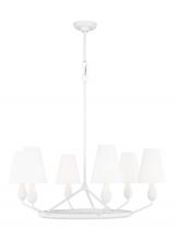 Visual Comfort & Co. Studio Collection TC1186MWT - Ziba Transitional 6-Light Indoor Dimmable Medium Chandelier