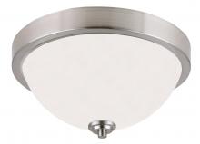 Canarm IFM578A13BN - RIVER, 2 Lt Flush mount, Flat Opal Glass, 60W Type A19, 13&#34; x 6 1/2&#34;