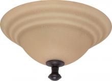 Nuvo 60/102 - 2-Light 16&#34; Flush Mount Dome Lighting Fixture in Old Bronze Finish with Amber Water Glass