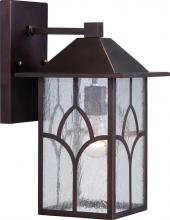 Nuvo 60/5642 - Stanton - 1 Light - 8&#34; Wall Lantern with Clear Seed Glass - Claret Bronze Finish Finish