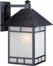 Nuvo 60/5703 - 1-Light 10&#34; Wall Mounted Outdoor Fixture in Stone Black Finish and Frosted Seeded Glass
