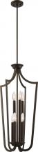 Nuvo 60/5977 - Laguna - 6 Light Cage Pendant - Forest Bronze Finish